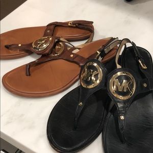 Michael KORS black and brown sandals